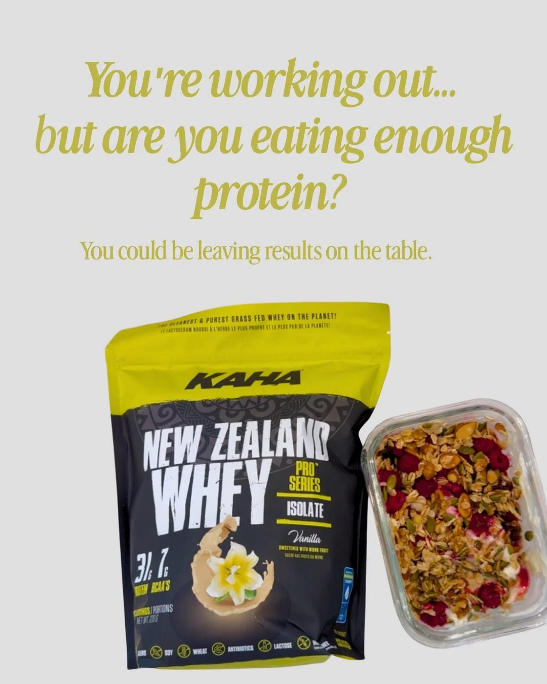 Every time you take a barre, Pilates or strength class at Barre West you&rsquo;re giving your body a reason to adapt. Protein is what helps it actually do that.
⠀⠀⠀⠀⠀⠀⠀⠀⠀
Adding enough protein to your day can help:
✨ Build and maintain lean muscle
✨ 