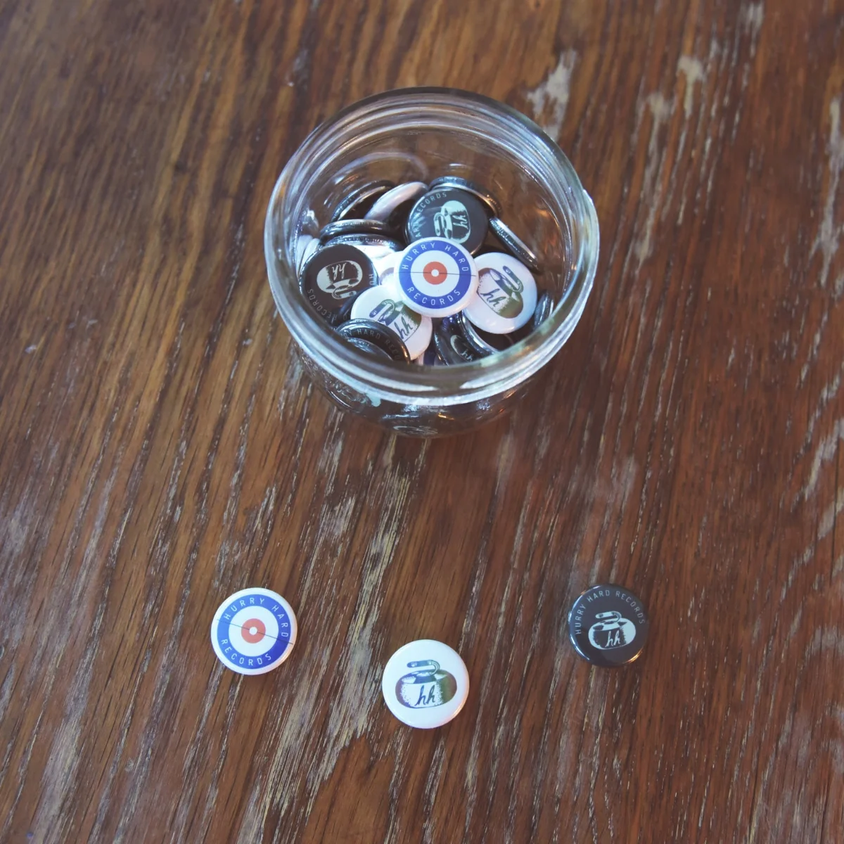 Hurry Hard Records buttons