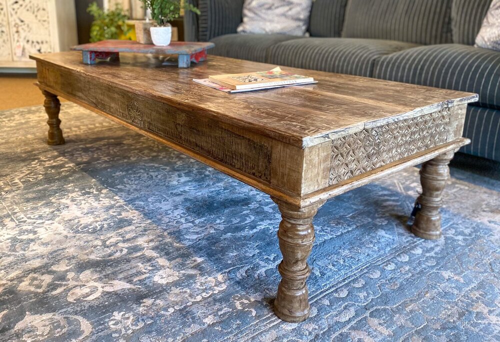 Reclaimed Wood Coffee Table Vestige, Wooden Repurposed Coffee Table