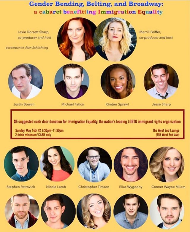 Do you miss your mom today? No plans for the evening? Want to donate to support Immigration Equality? Come see us sing some Gender Bending tunes!