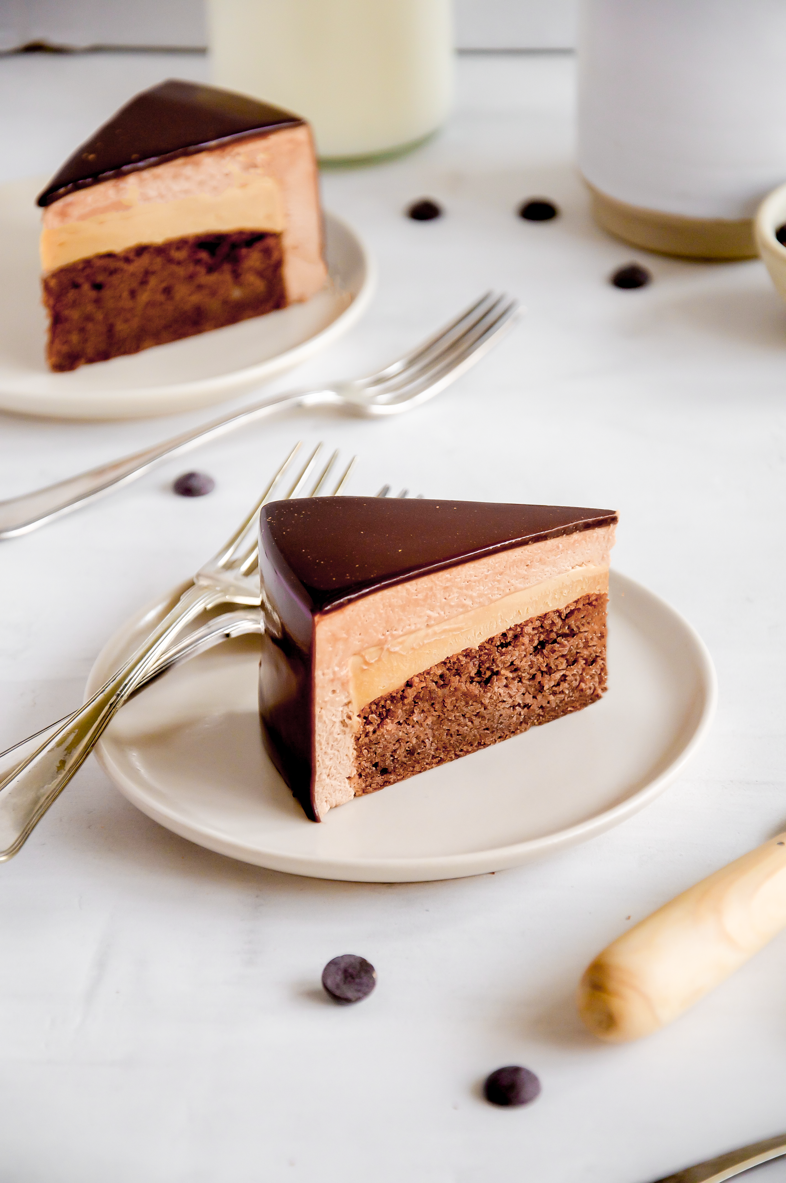 Fudgy Brownie And Nutella Mousse Cake Julie Marie Eats