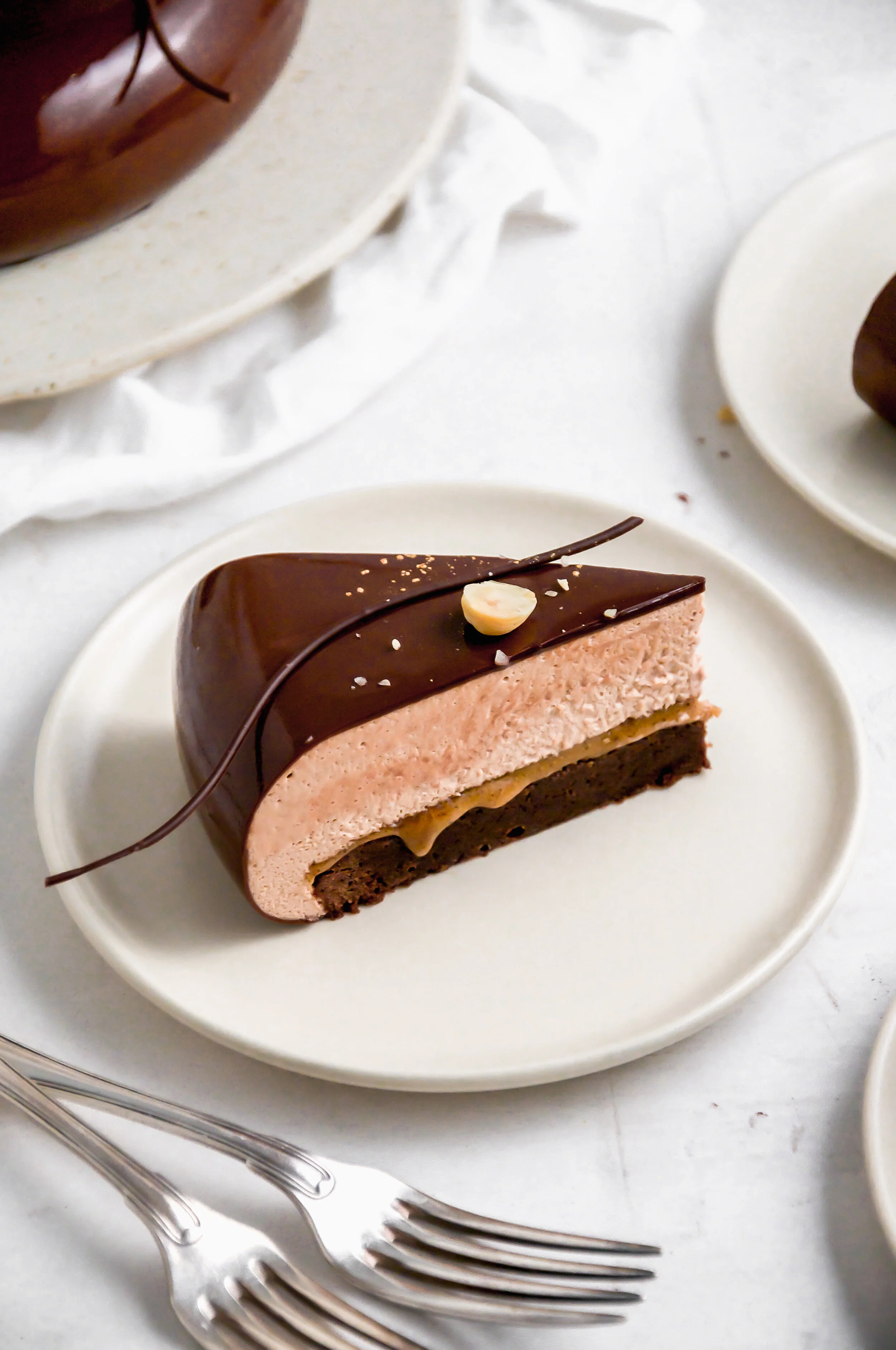 Fudgy Brownie And Nutella Mousse Cake Julie Marie Eats