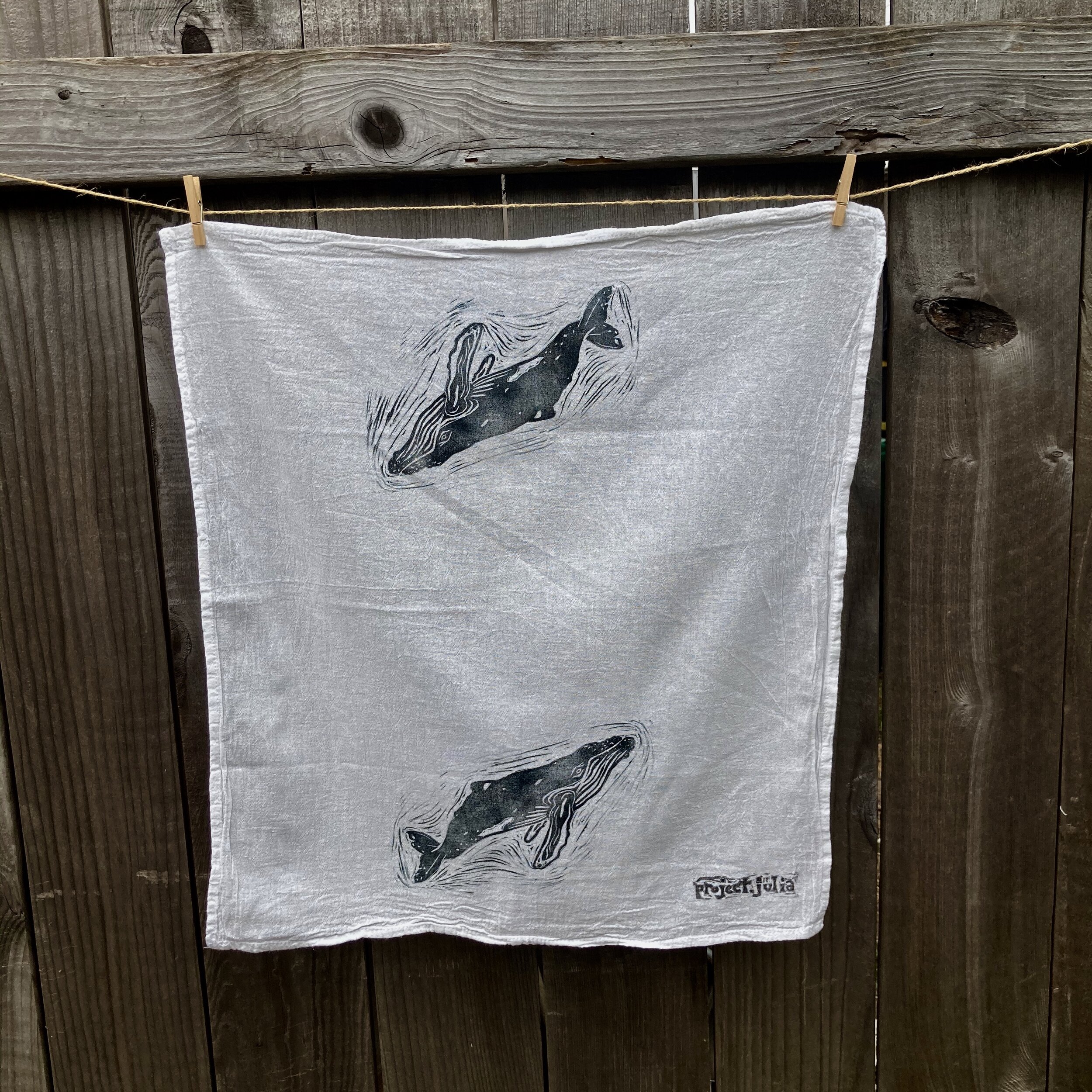 Whale Tea Towel