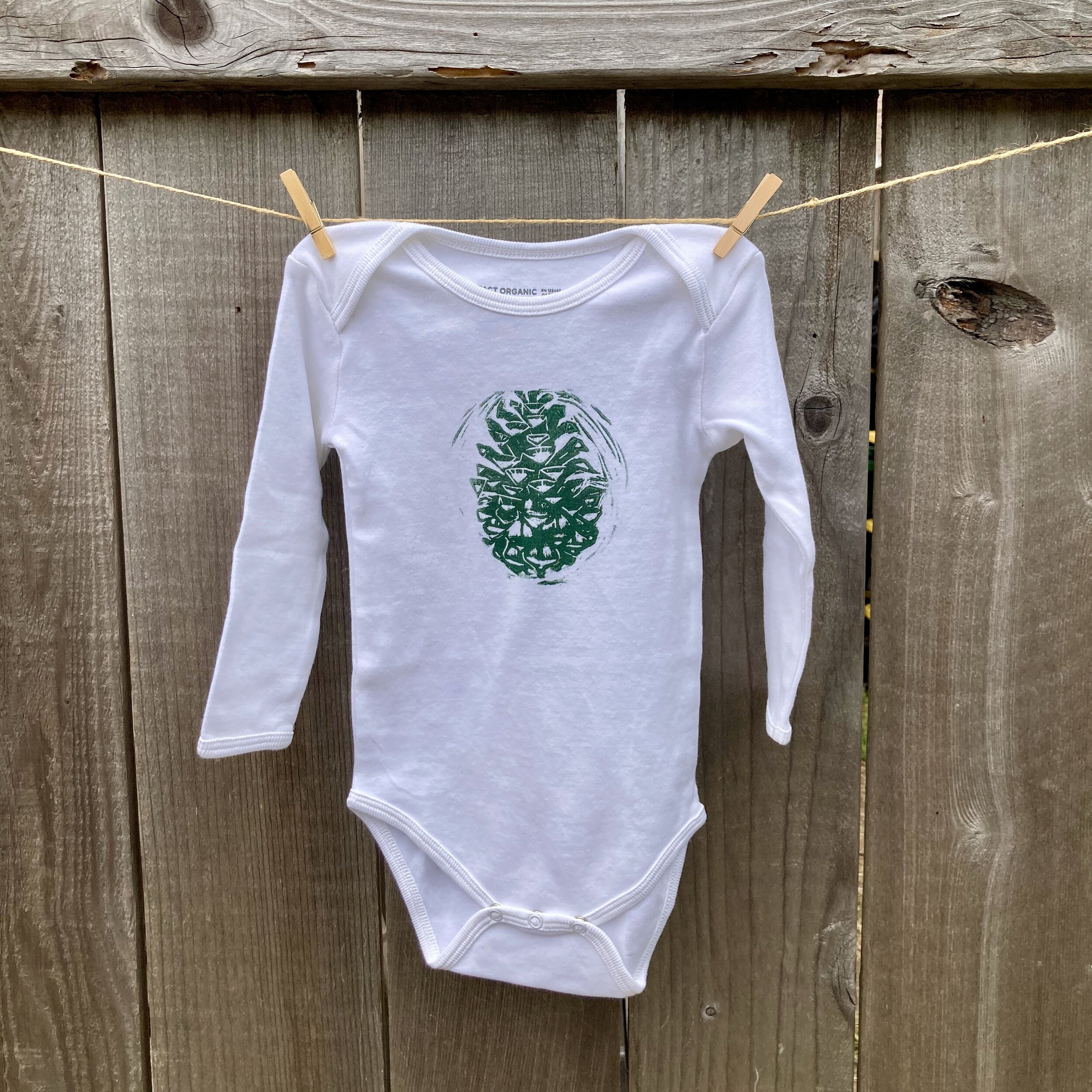 Pine Cone Long Sleeve Onesie