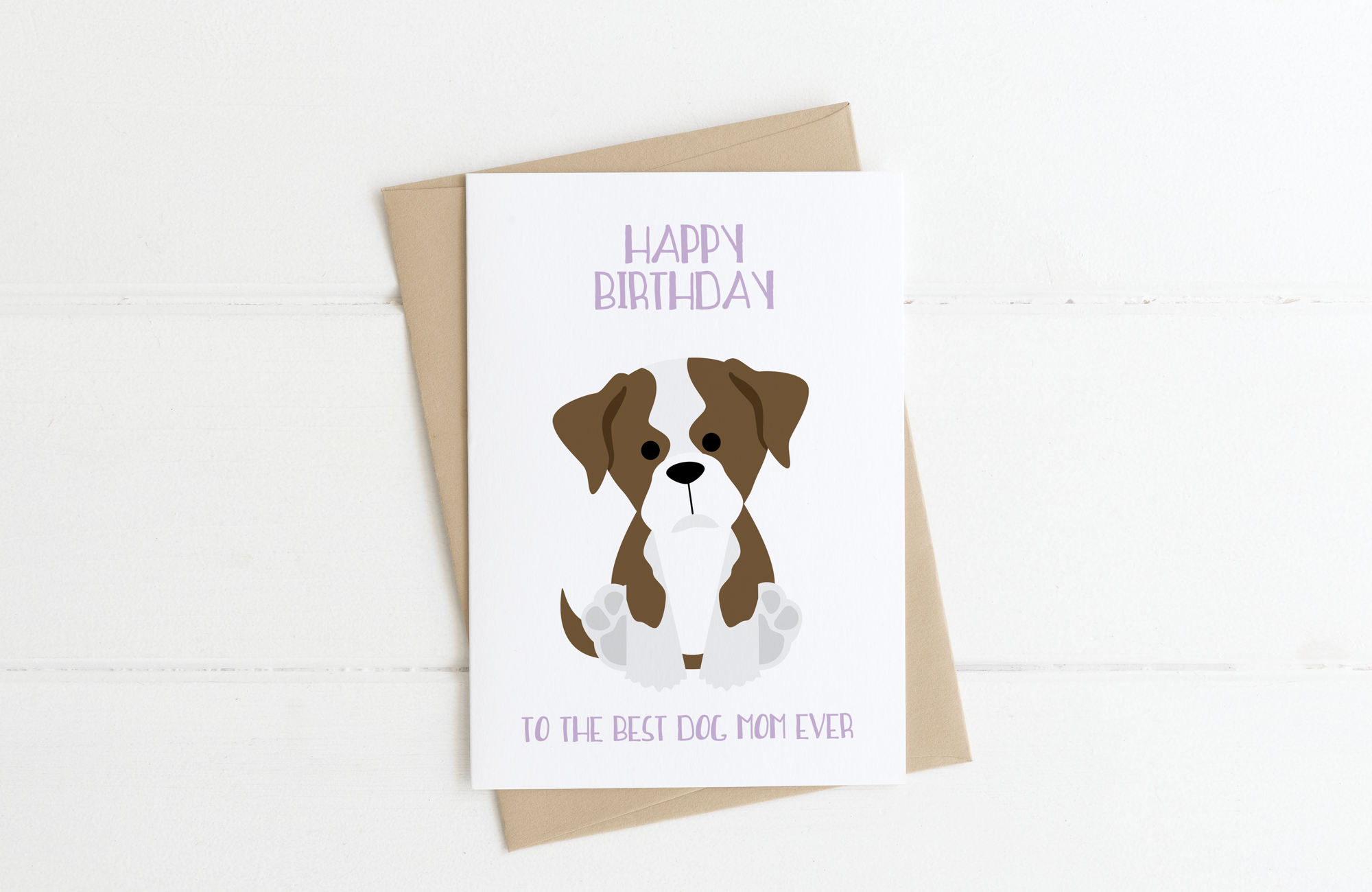 Boxer Dog Mom Birthday Card