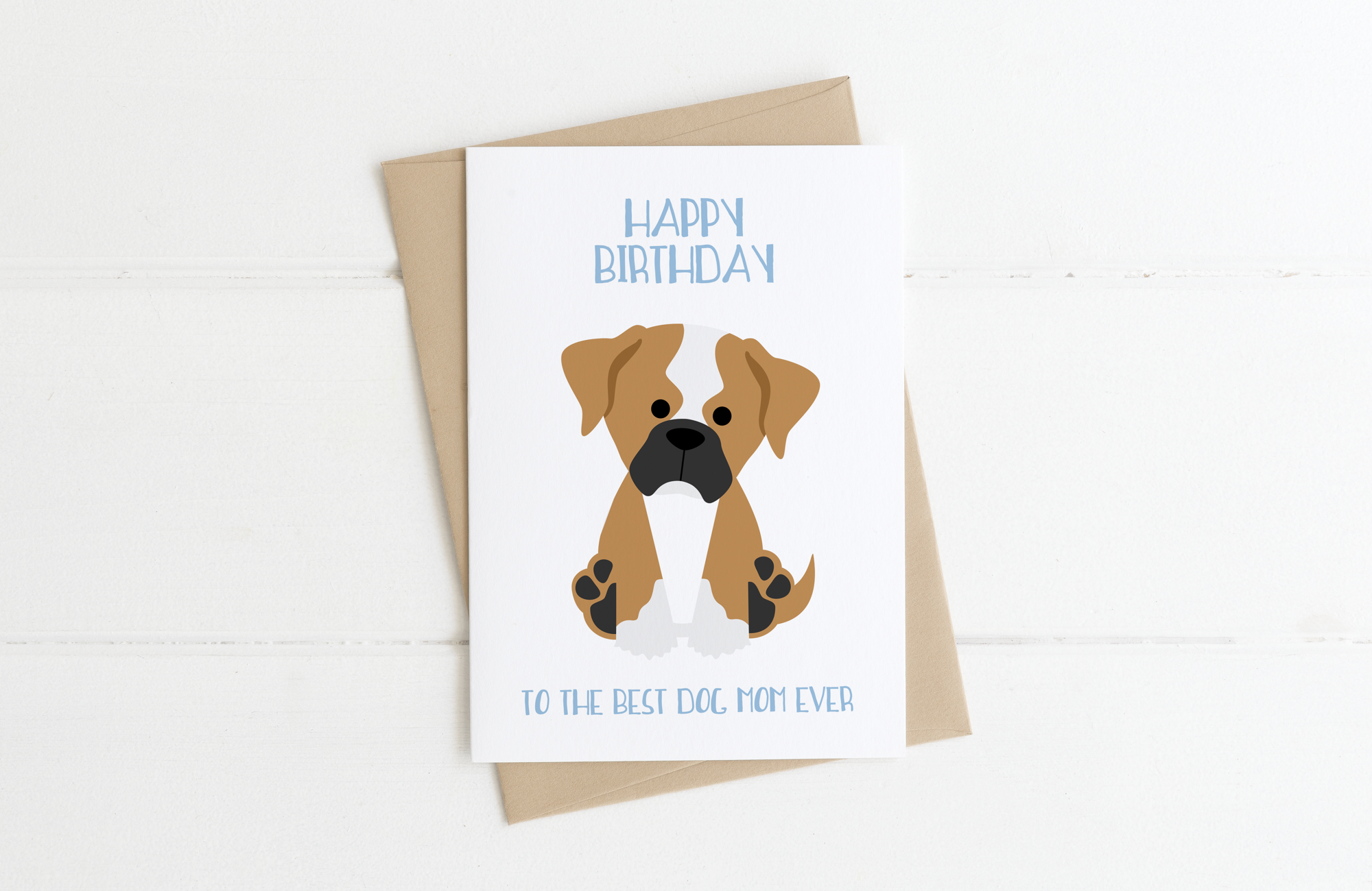 Boxer Dog Dad Birthday Card