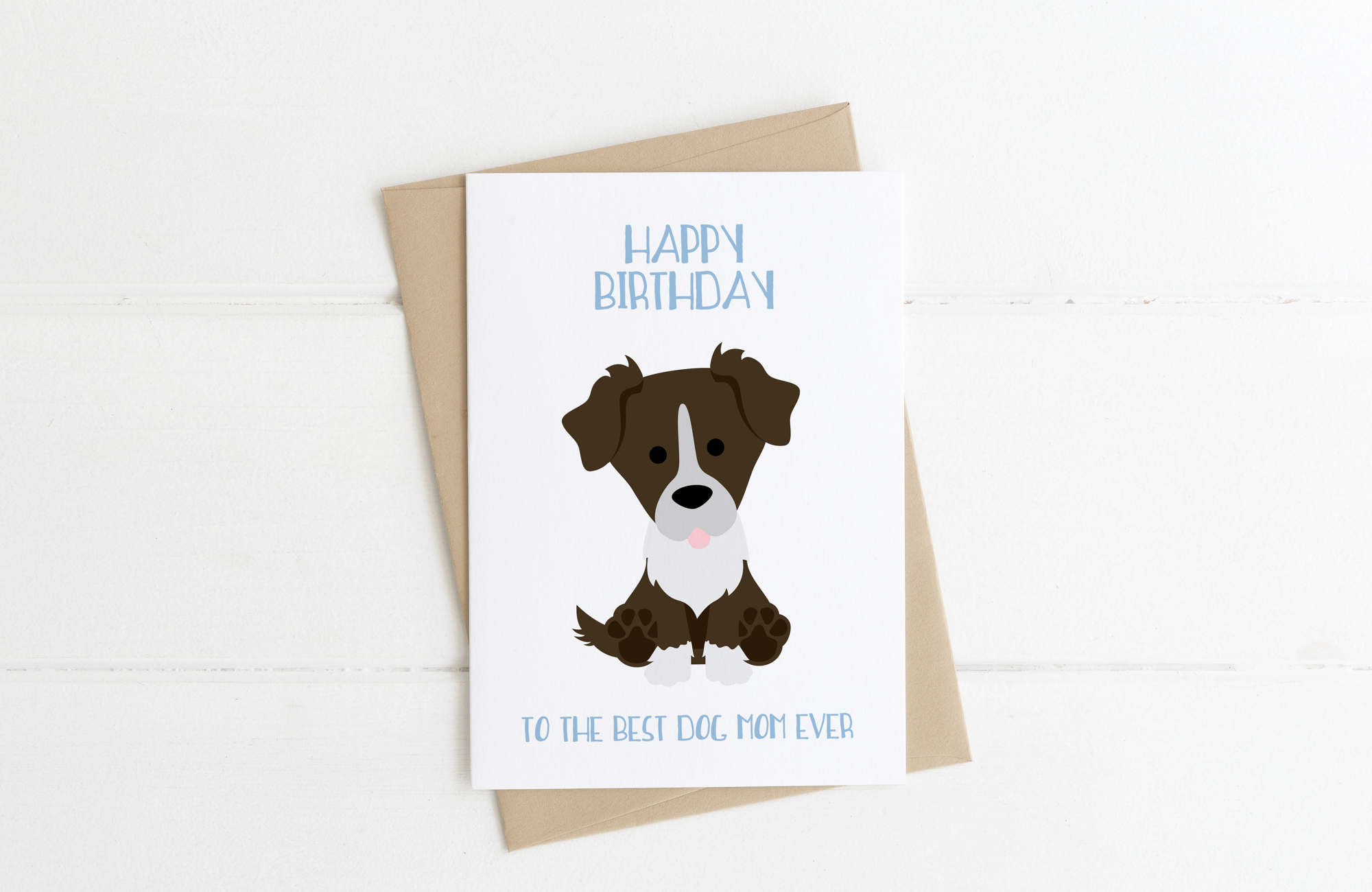 Border Collie Dog Dad Birthday Card