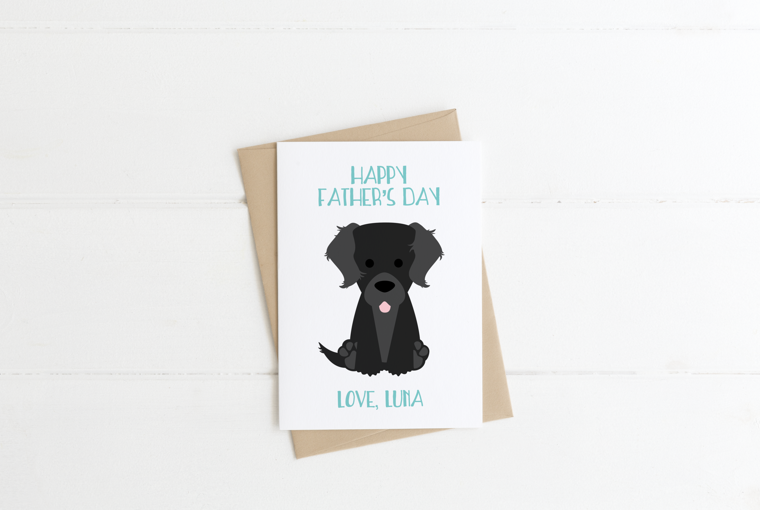 Collie Dog Dad Father's Day Card