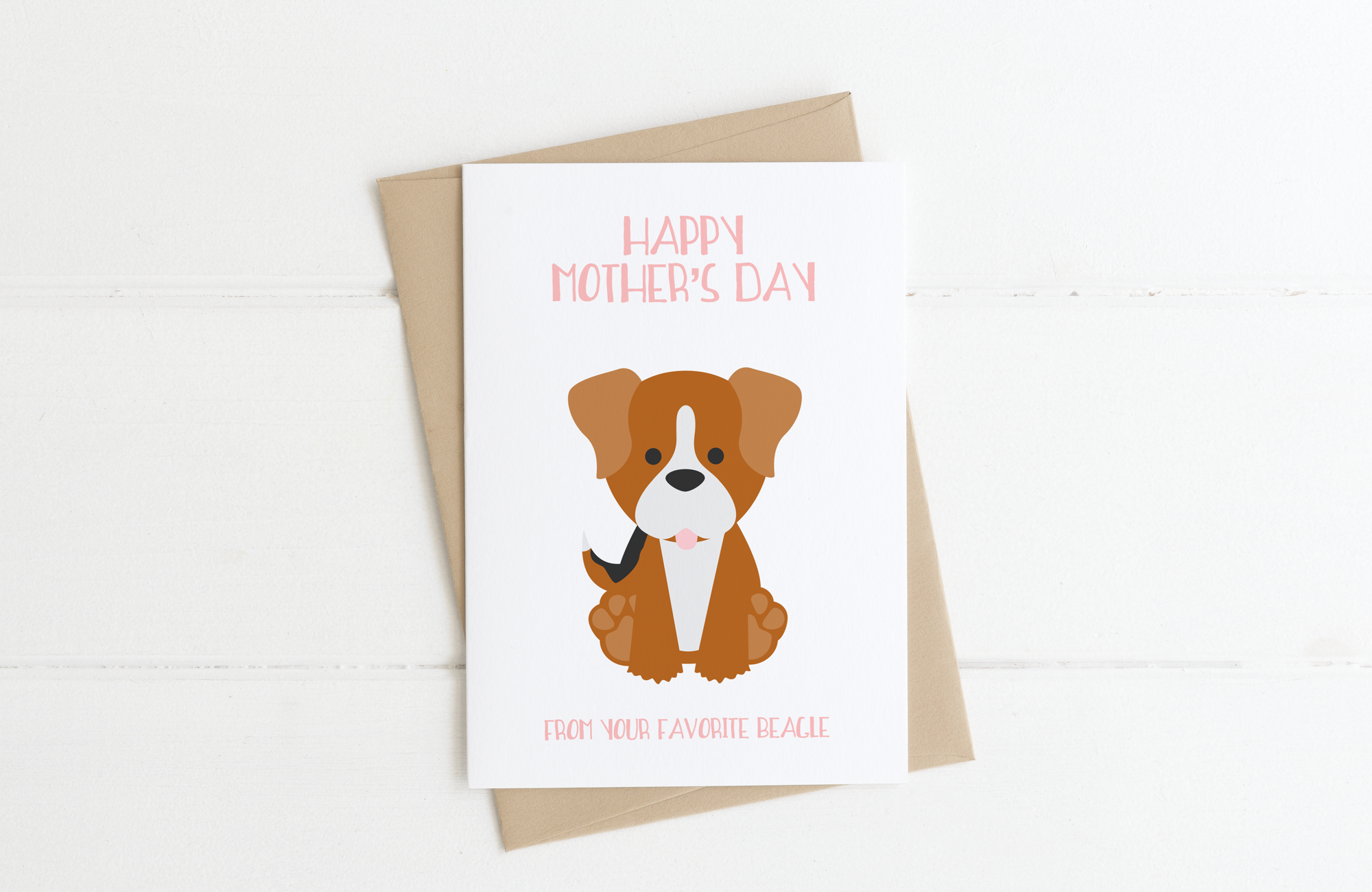Beagle Dog Mom Mother's Day Card