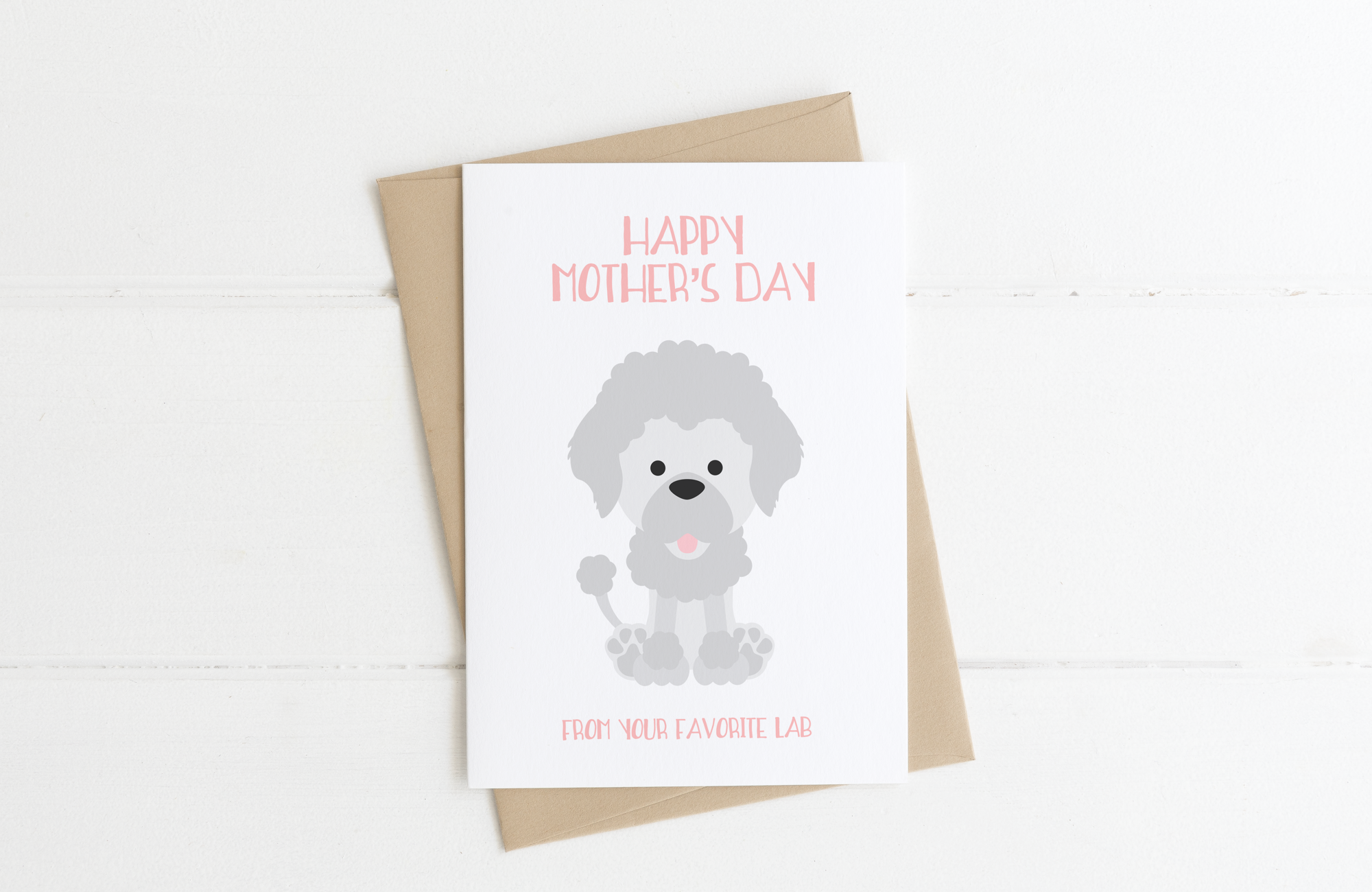 Poodle Dog Mom Mother's Day Card