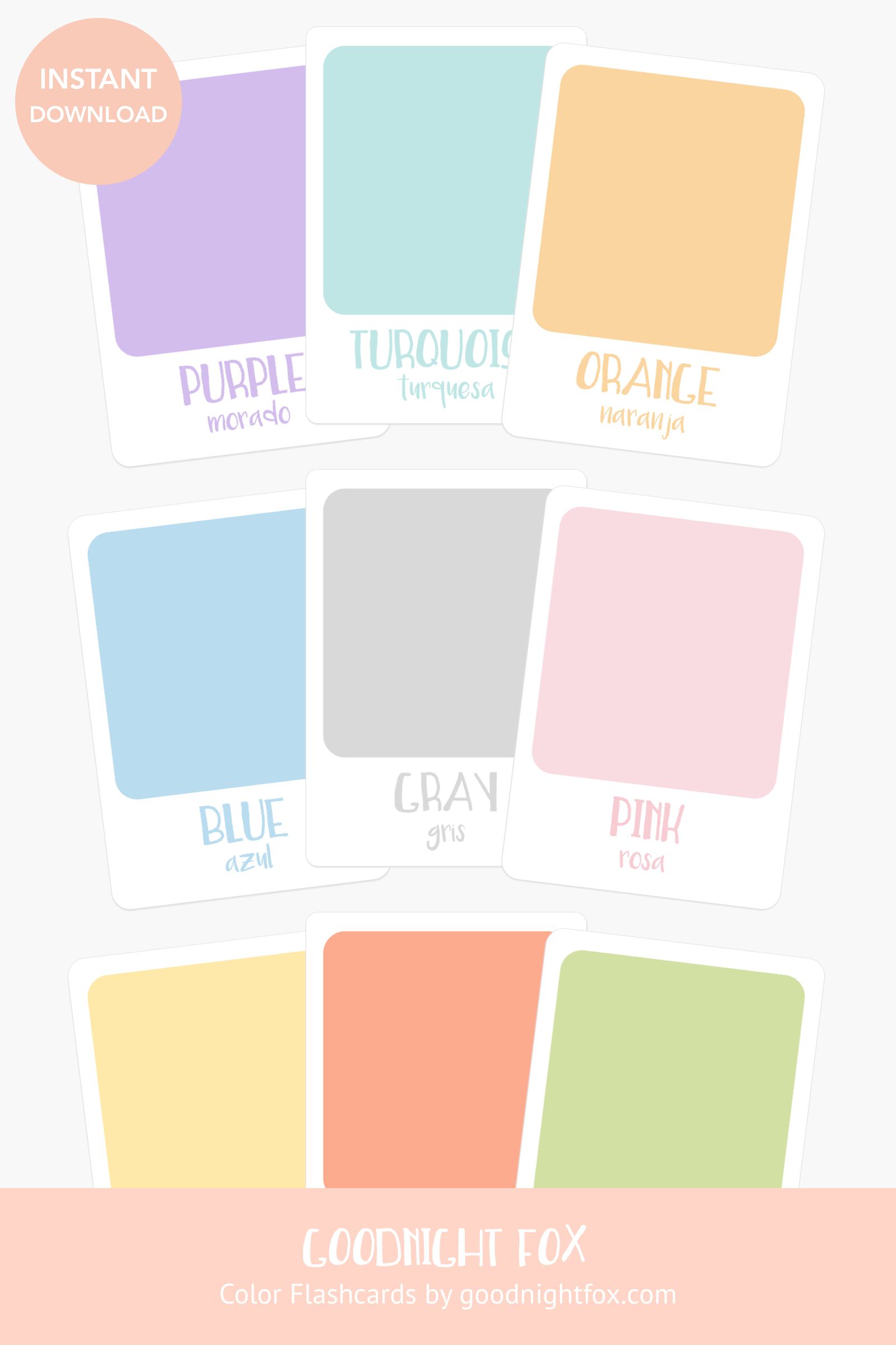 Rainbow Color Flashcards