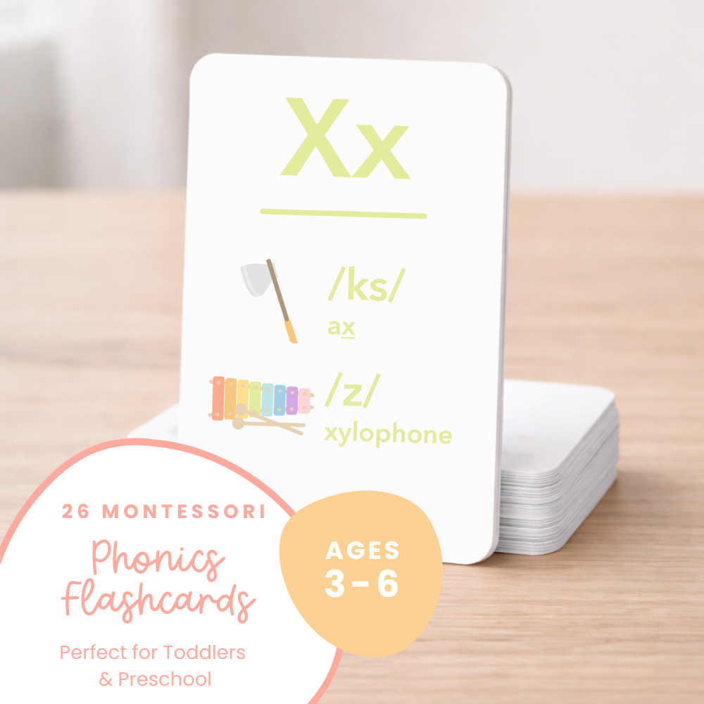 GoodnightFox phonics flashcard graphic for learning letter sounds
