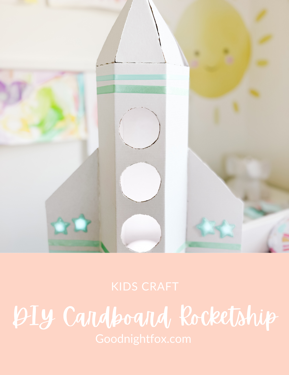 DIY rocket ship craft made from recycled materials