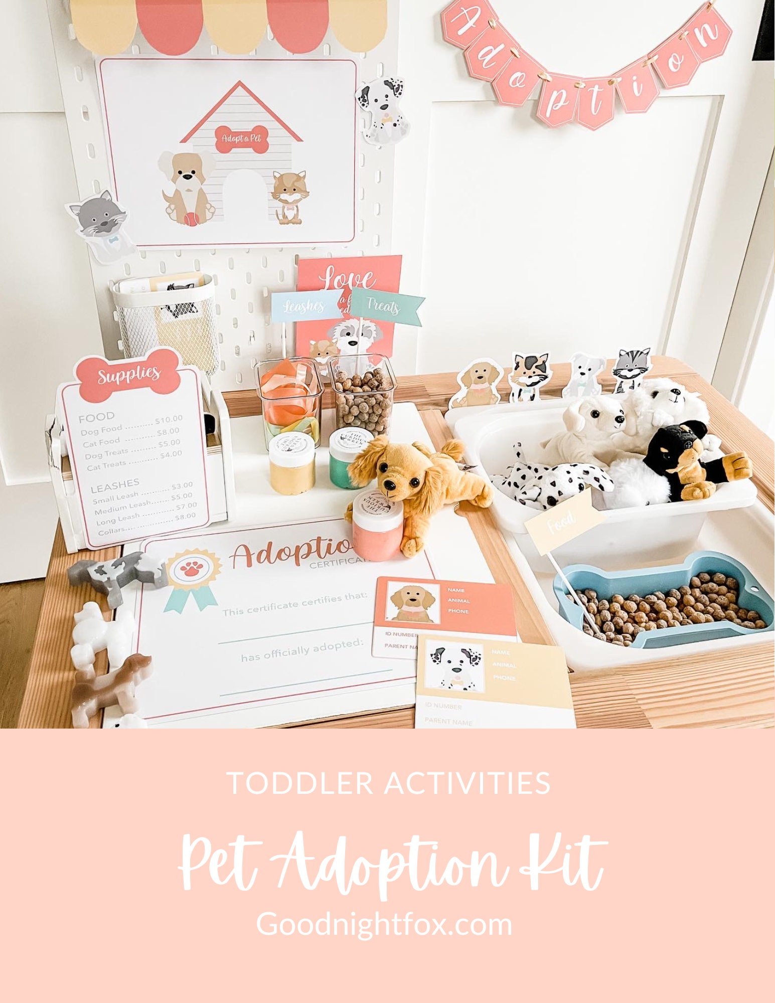 Goodnight Fox - Pet Adoption download dramatic play kit