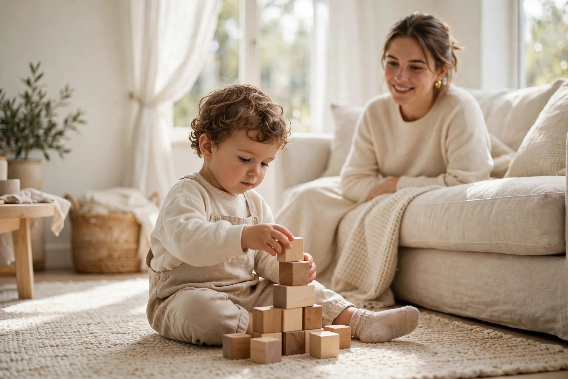 Quiet playtime without background noise to encourage toddler talking — toddler speech delay activities