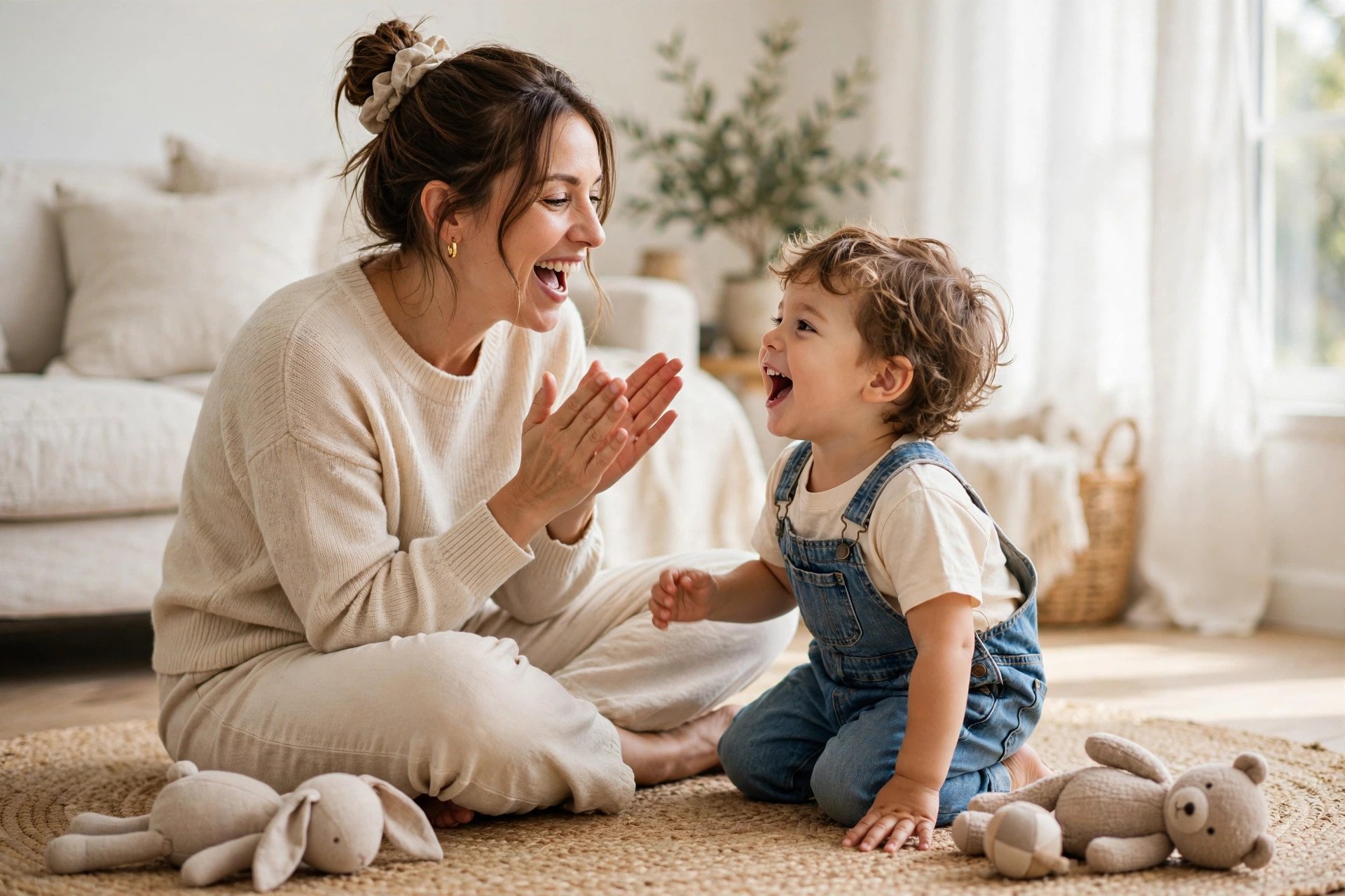 Singing with a toddler and pausing for them to fill in words — toddler speech delay activities