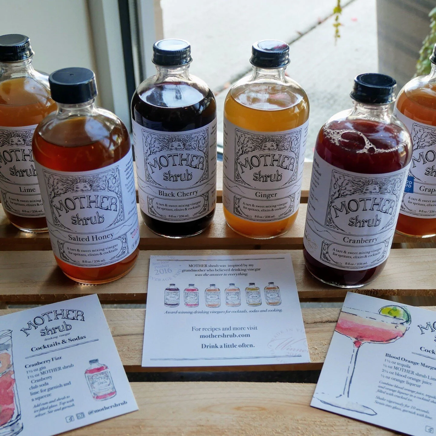 MOTHER Shrub &quot;Drink a little often&quot; ⁣
⁣
These award-winning drinking vinegars are perfect for making spritzers, sodas, elixirs, cocktails &amp; mocktails and are inspired by an old family recipe from a grandmother who believed drinking thes