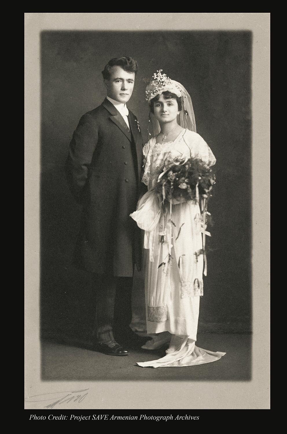  Wedding photo of Elma and Nishan Der Sarkis Tashjian. (Photo Credit: Project SAVE Armenian Photograph Archives) 