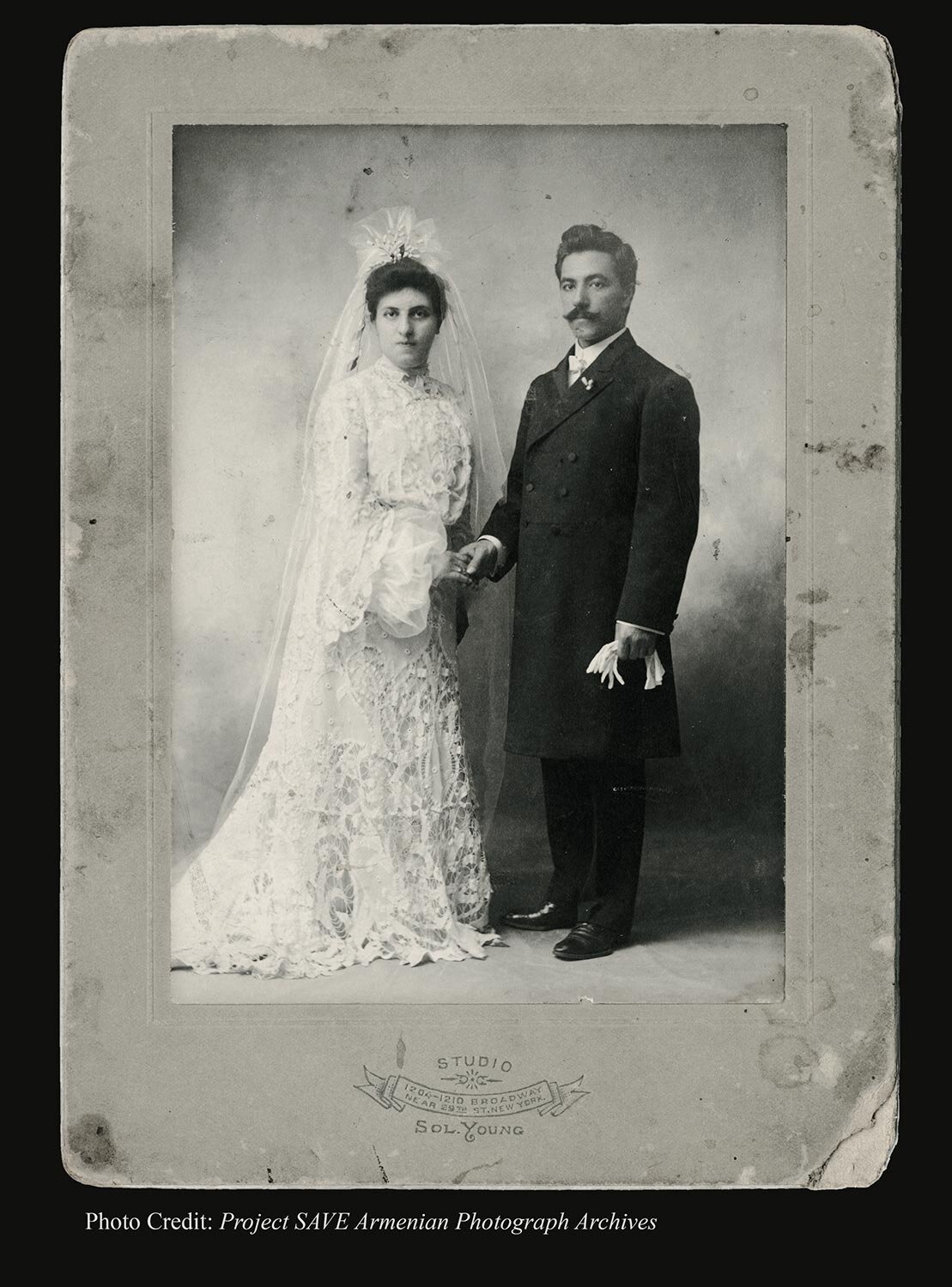  Wedding photo of Manoushag and Mardiros Der Sarkis Tashjian. (Photo Credit: Project SAVE Armenian Photograph Archives) 