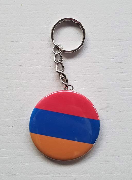 Armenia Flag Heart Keychain 