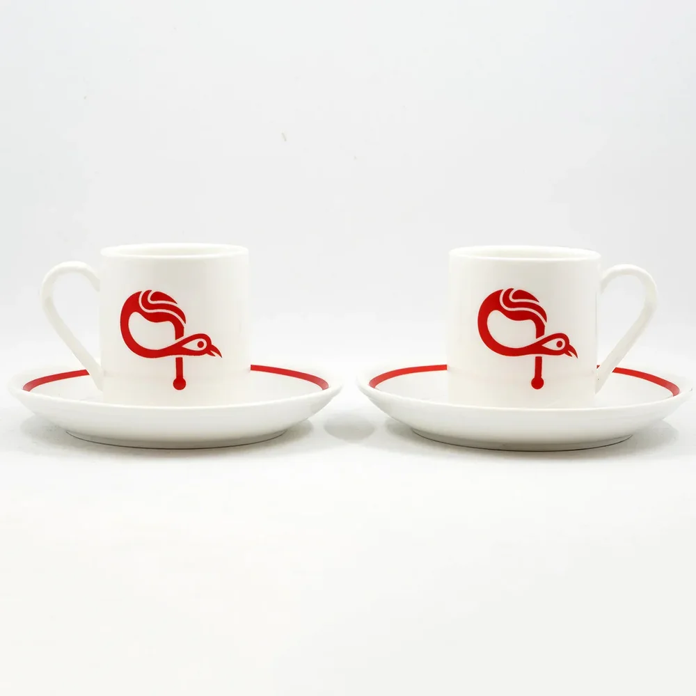 Service à Café Arménien élégant, 6 Tasses à Café, Style Traditionnel Taraz, Multicouleur