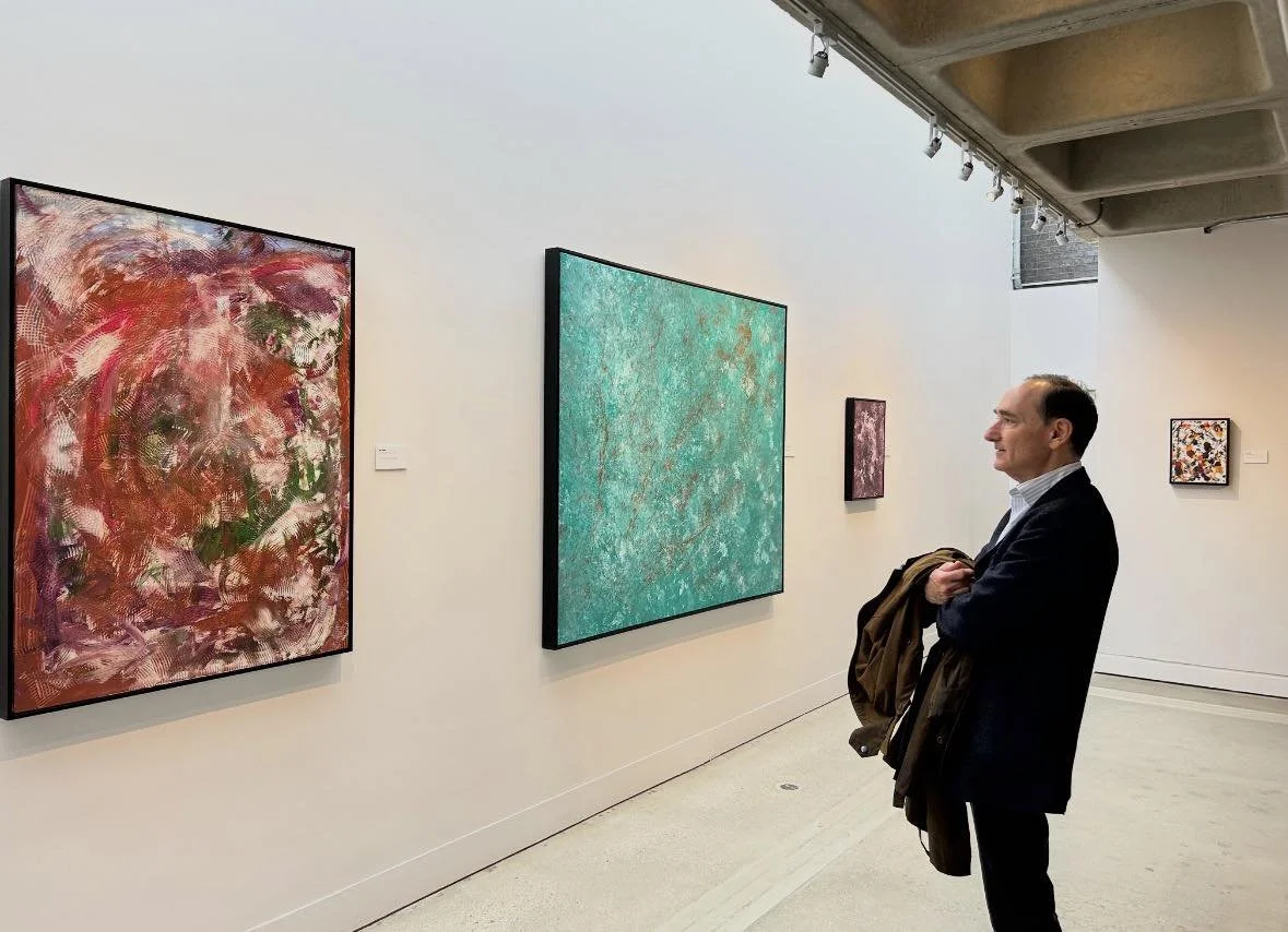 Chris Bohjalian at the Serj Tankian exhibition