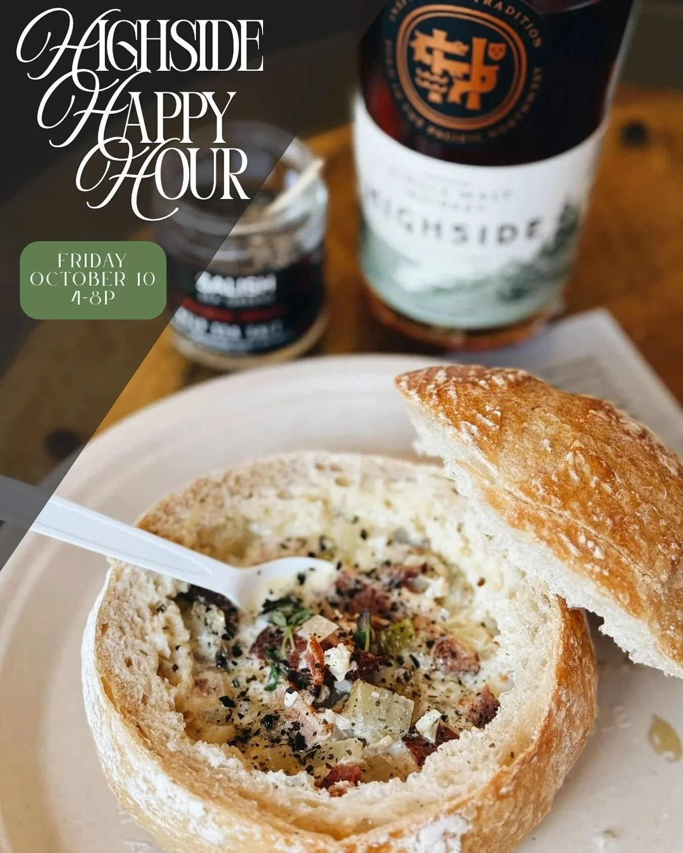 Happy Hour is returning this Friday from 4-8p at the shop and we’ve got @salishseagreens and @the_little_pearl_oyster_bar bringing back their popular clam chowder!
.
.
.
Warm up with our rich, savory chowder made with:
✨ Hempler’s bacon
✨
