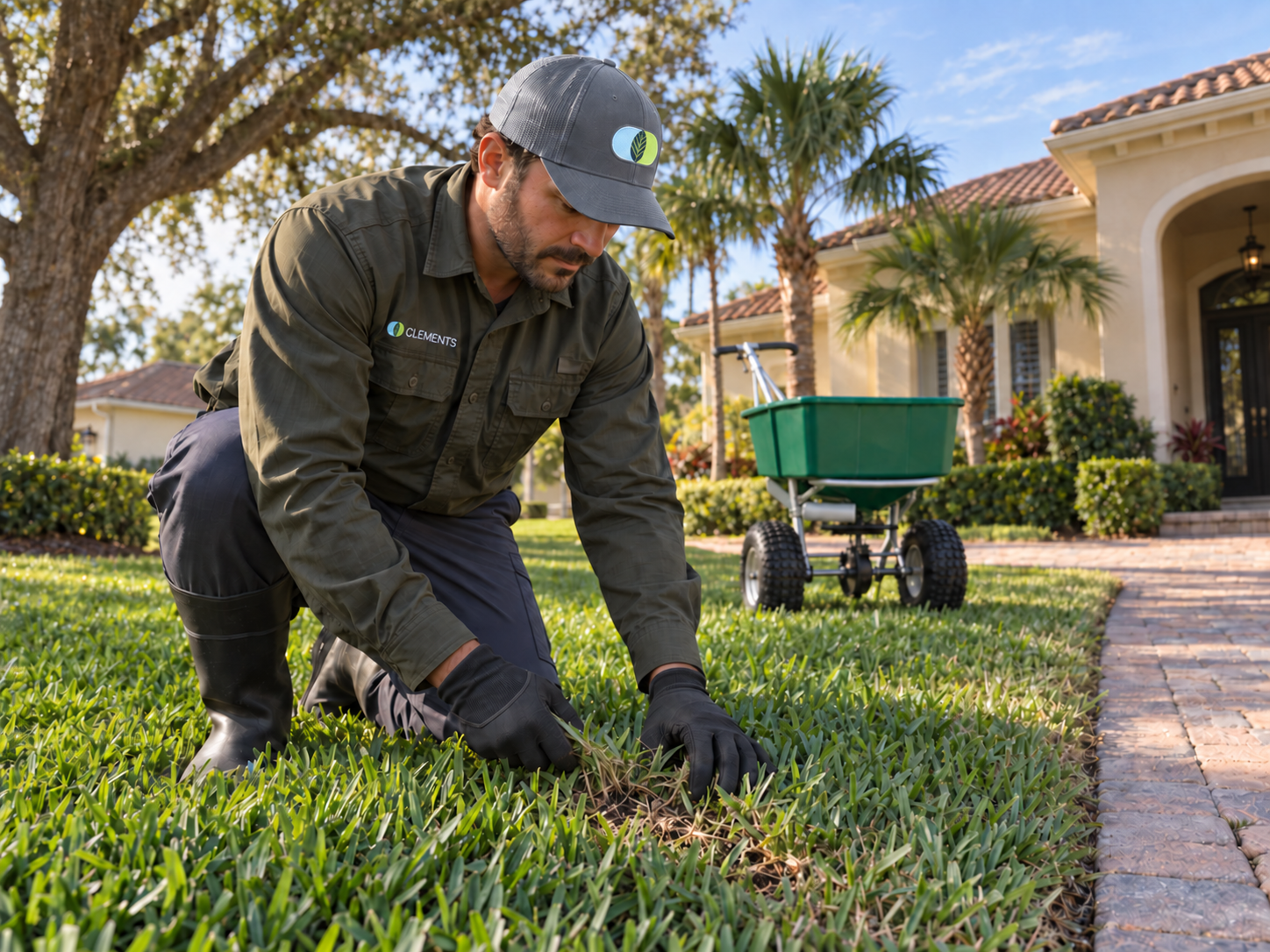 clements-technician-inspecting-a-florida-lawn-for-stickers.png