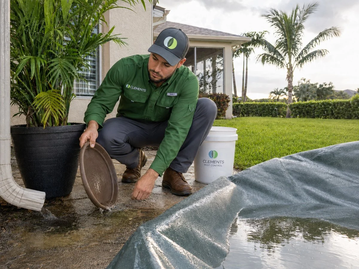 Clements tech removing standing water