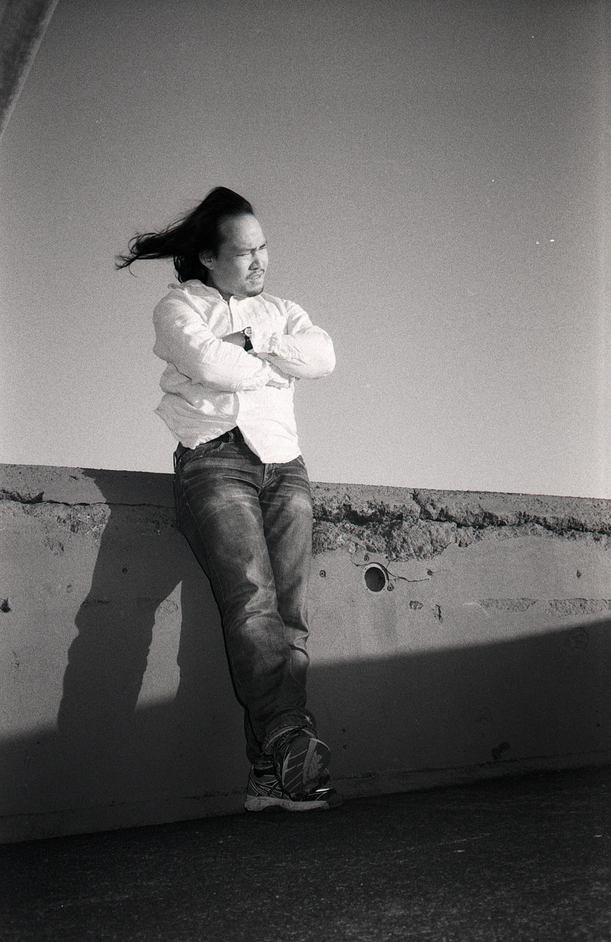 “It’s so damn windy…” Photo by Ken Brown
