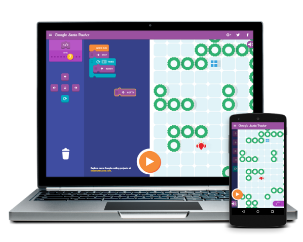 New for 2015, kids could learn to code with reindeer mazes and elf dance offs