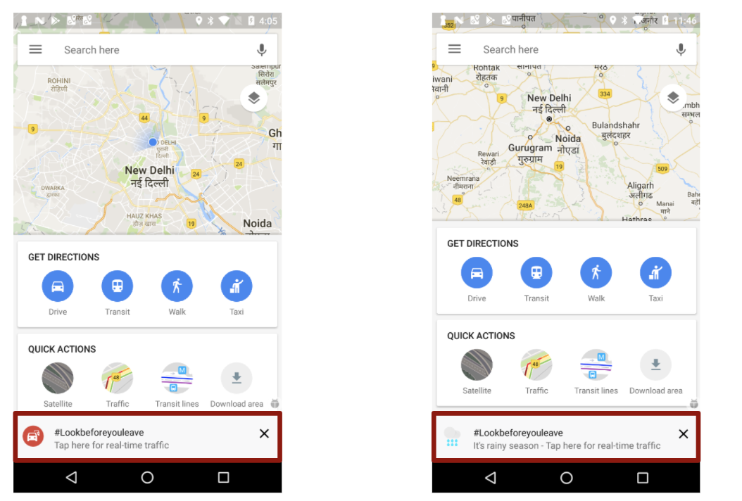 Smart testing directly in Google Maps. In collaboration with our PM and Eng team, we tested copy, images, and captions across millions of users to find the most effective combination to drive results.