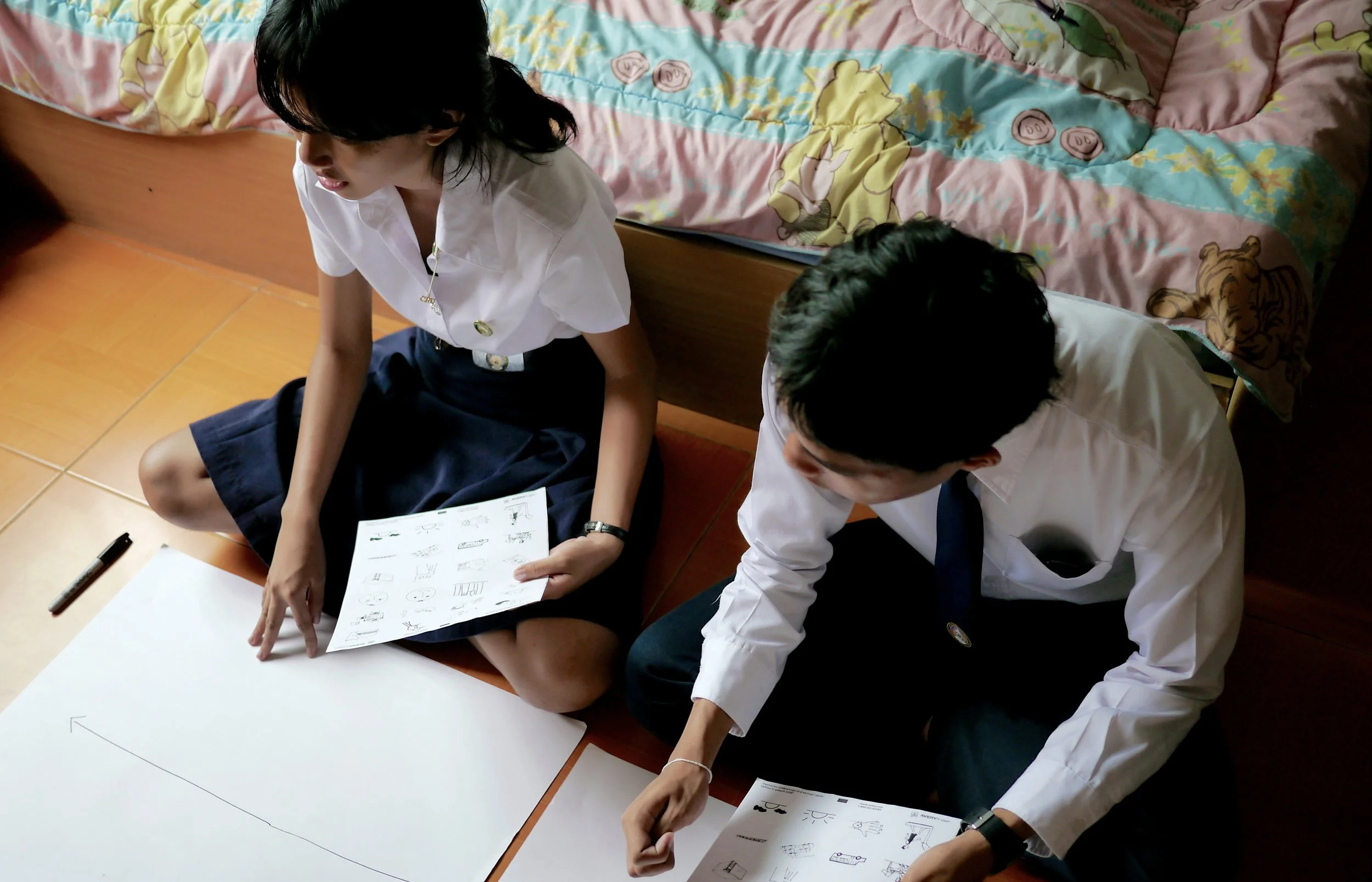 Participants at home in Bangkok creating a “Day-in-my-life” Journey Map (August 2013)