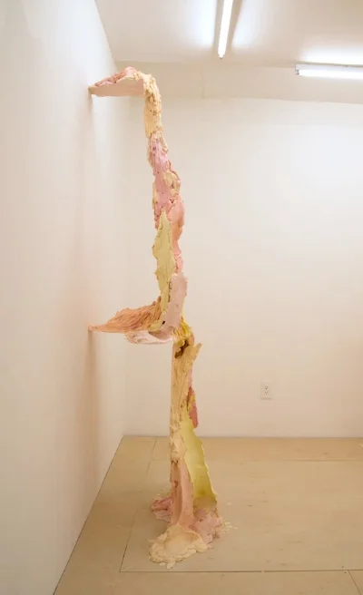 Reach , 2016. Hydrocal, steel, pigment. 30 x 24 x 86 inches