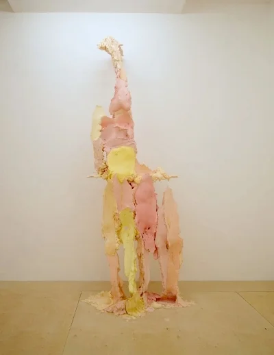 Reach , 2016. Hydrocal, steel, pigment. 30 x 24 x 86 inches