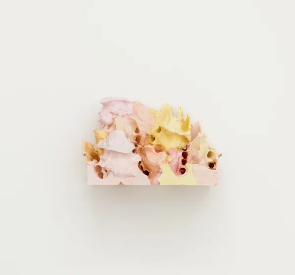 R4 , 2017 Hydrocal, steel, pigment