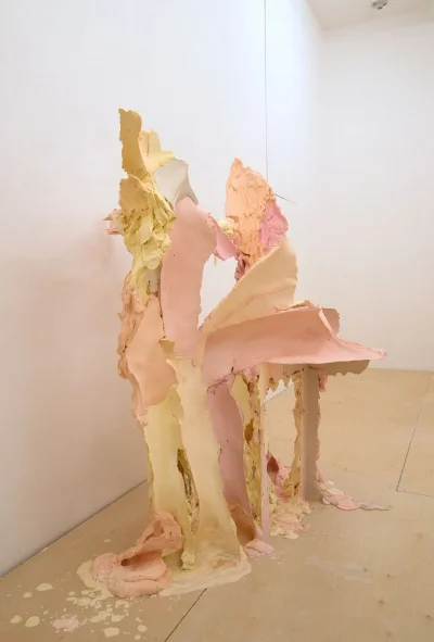 Work , 2016. Hydrocal, steel, pigment. 36 x 24 x 44 inches