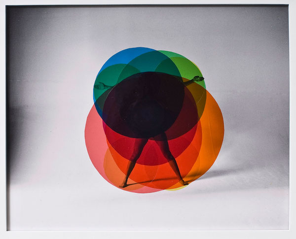 Precede / Proceed I , 2012 Black and White photograph, colored gels 29 x 35 cm
