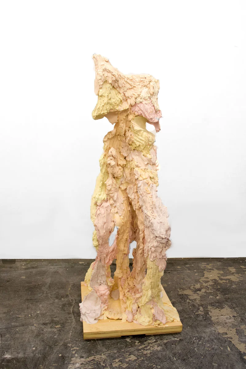 VVV Plaster, Steel, Pigment, and Wax on a Wood Base, 2018 153cmx60cm x 53cm