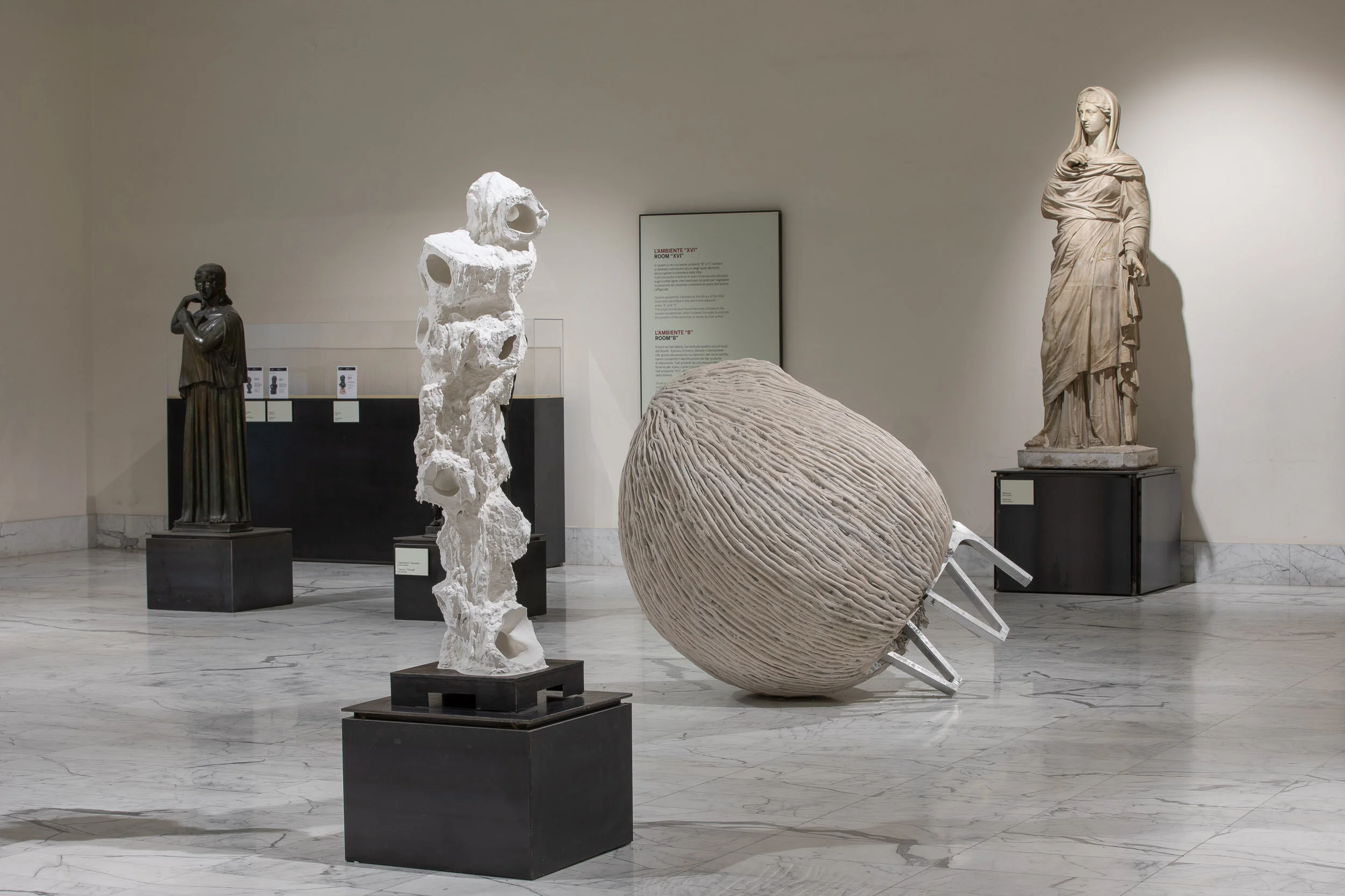 Anthropometry (installation view) Aquaresin, aluminium, glass fiber, steel, pigment, clay 170 x 140 x 130 cm 2019