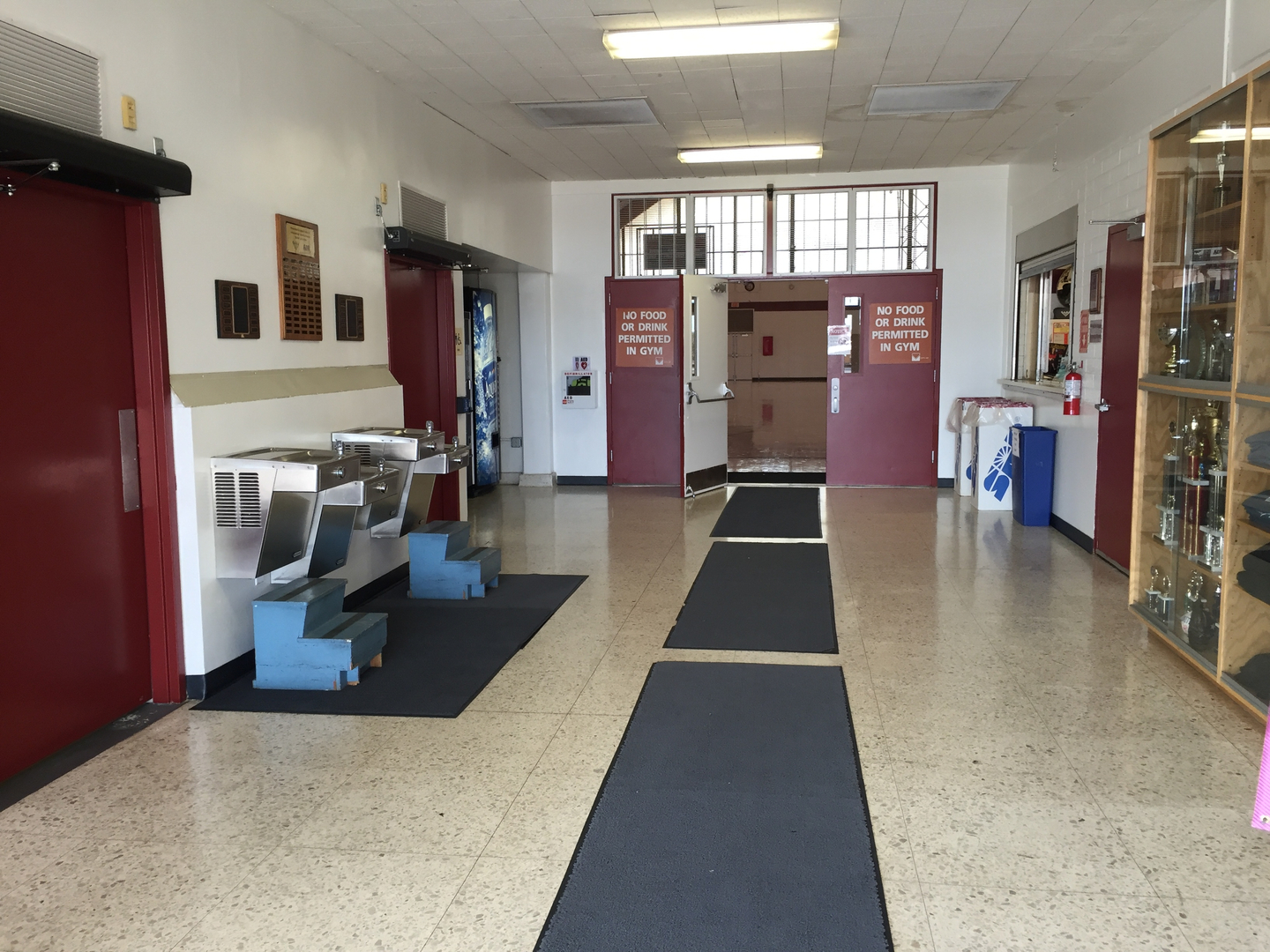 BRC lobby front and restrooms