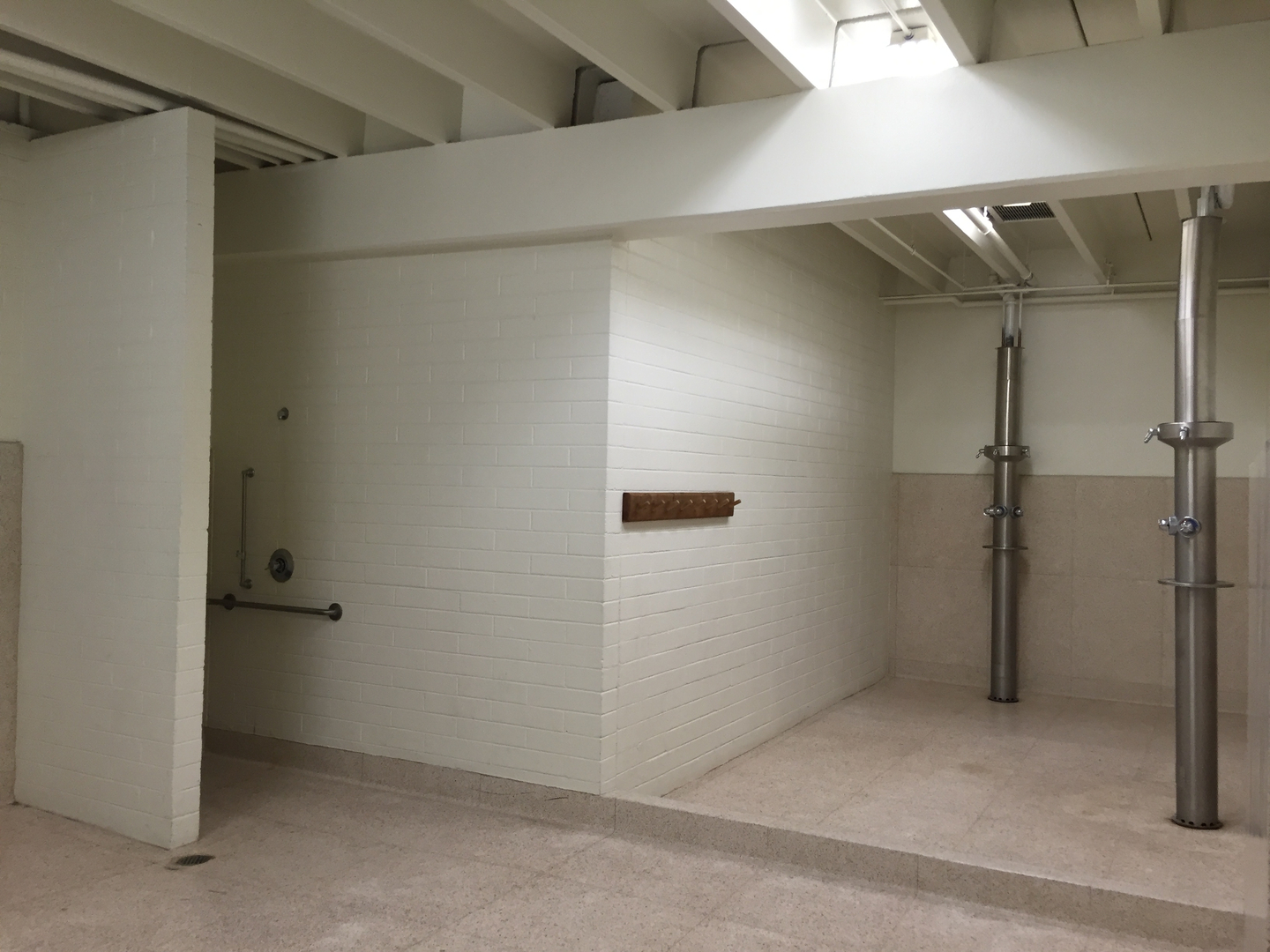 Men's locker room showers