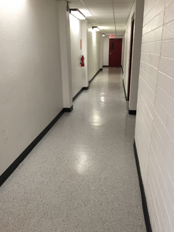 Hallway to locker rooms