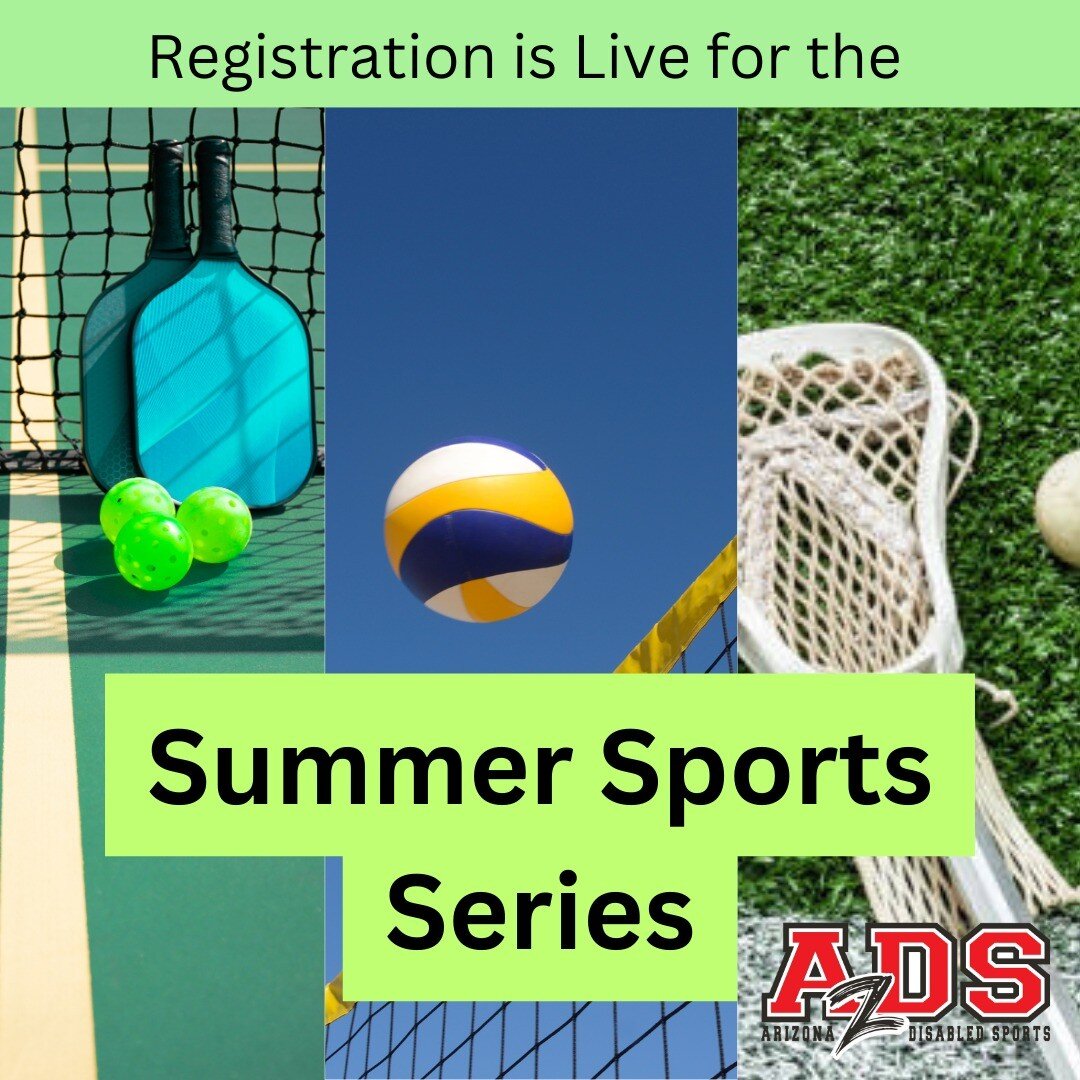 We are a month away from the start of our summer sports series. This program gives individuals the flexibility to test out what programs are of interest to them. We will be featuring pickleball, sit volleyball, and lacrosse. Pick one sport to try or 