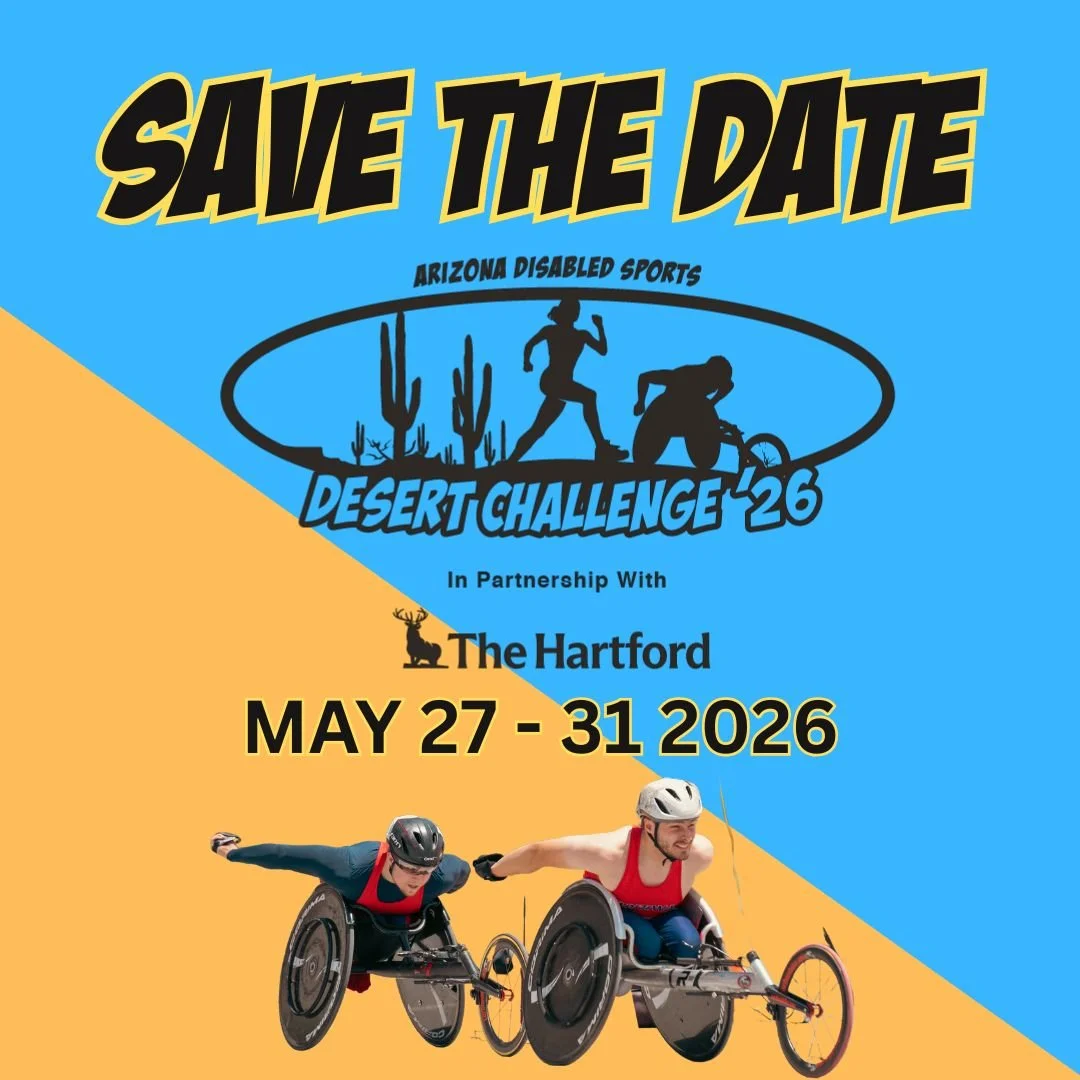 Save the date for the 2026 Desert Challenge Games in Partnership with The Hartford, May 27 - 31! Registration will go live at the end of this month, stay tuned! #DesertChalengeGames #LetNoOneSitOnTheSidelines #AdaptiveSports #HumanAchievement