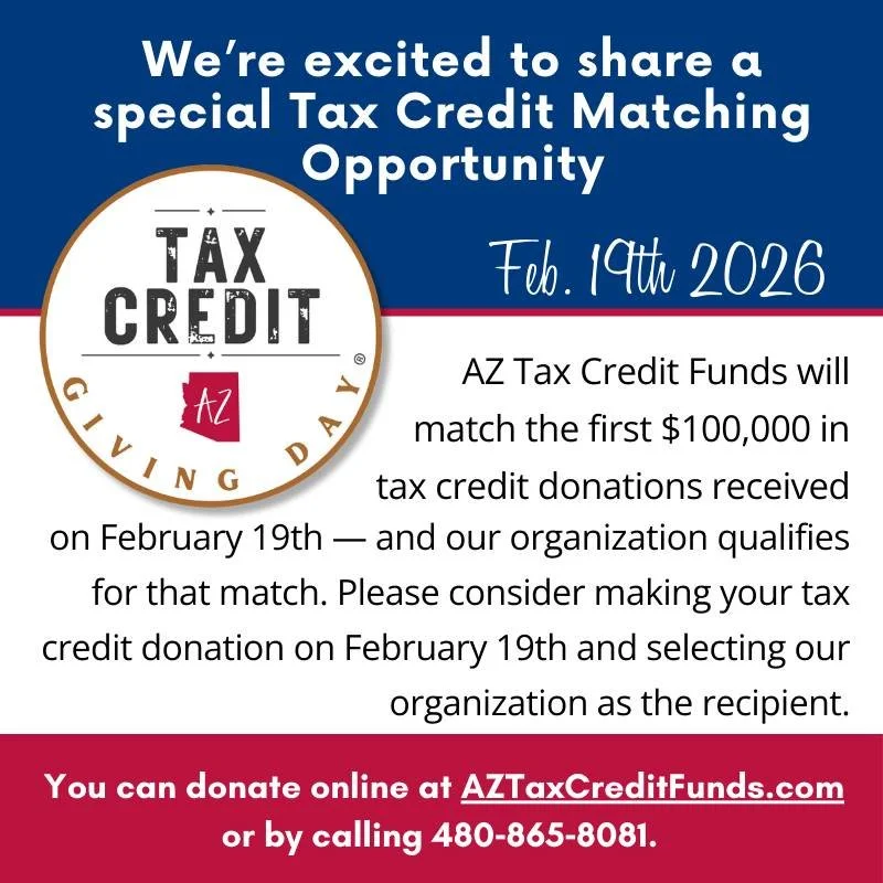 We have a great opportunity today to get matching donations!  Follow this link to make your tax credit donation, and we could get a matching donation!  Double your dollars for adaptive sports by donating today!  https://aztaxcreditfunds.com/ads