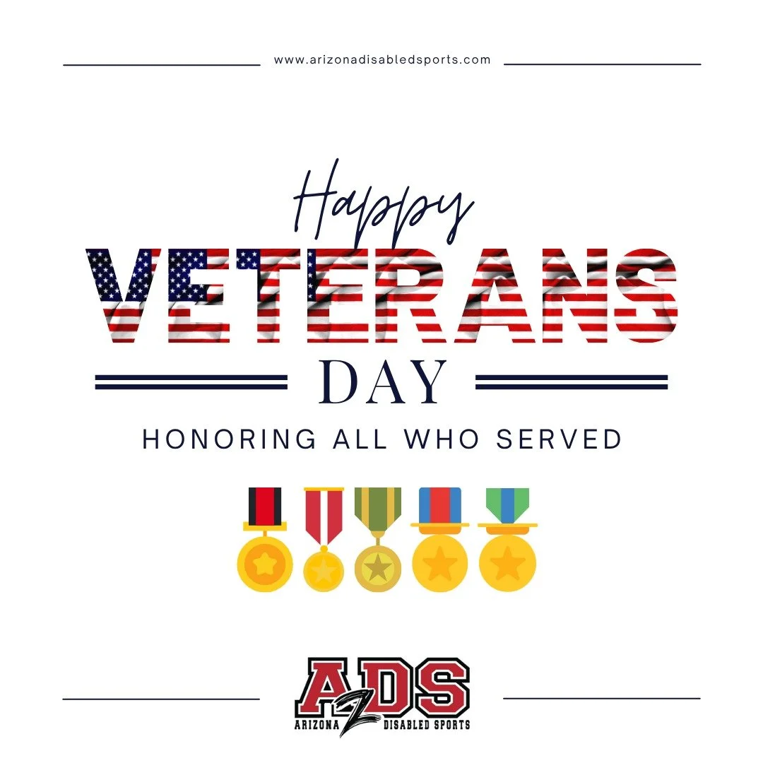 Happy Veterans Day! Thank you to all who served particularly those we serve through adaptive sports! #sports4vets #moveunited