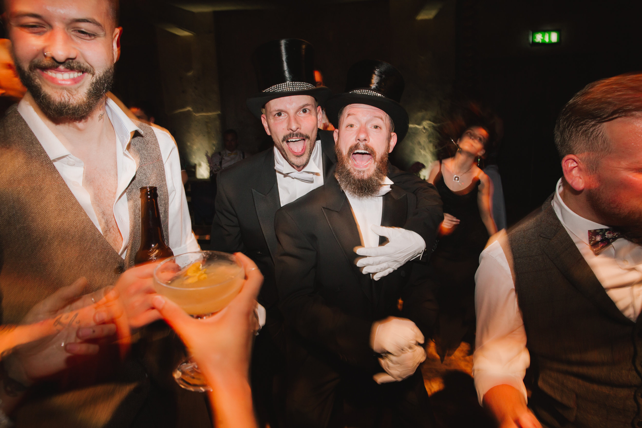 Celebrating life and love on the dance floor. Photograph by Lisa Jane Photography.