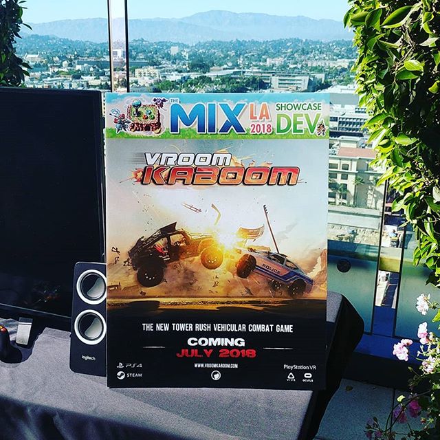 Presenting #VroomKaboom @mediaindieexchange tonight! The view's not too shabby either 🌁
.
.
.
.
.
#E3 #gameconvention #TheMix #LA #vroomkaboom #montreal #videogames #games #gamers #gamingislife #startup #indiestudio #indiedev #indiegames #onlinegaming #pcgaming #videogameaddict #gamedevelopers #gamedev #testedongamers #ratloop #ratloopcanada #picoftheday