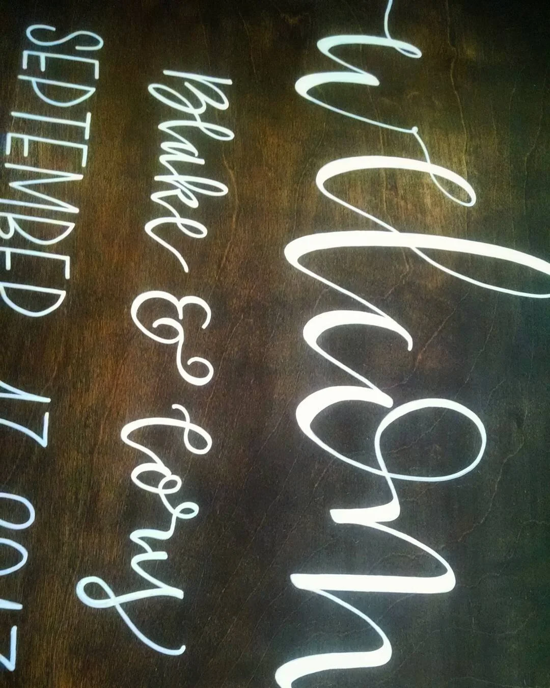 Another weekend, another welcome delivery! #weddingseason #ipromisetheresanE #woodworkin #blankslatehandwriting